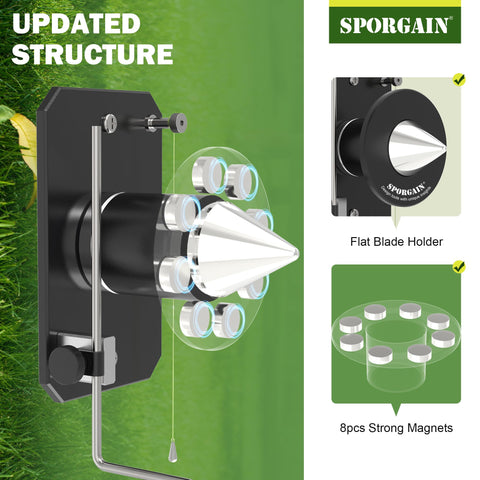 SporGain balancer magnetic design with hidden magnets for safe blade alignment