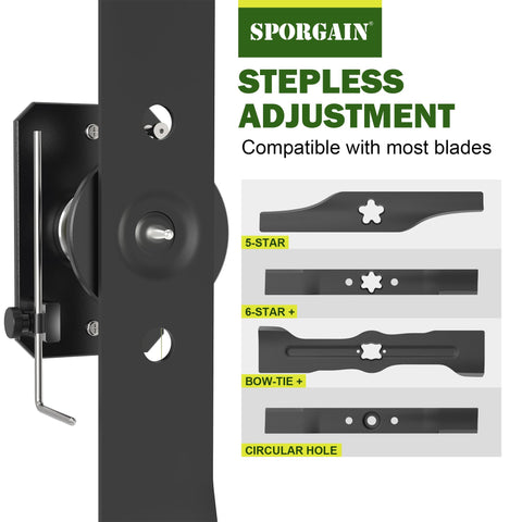 SporGain wall-mounted blade balancer mounted on wall for easy access