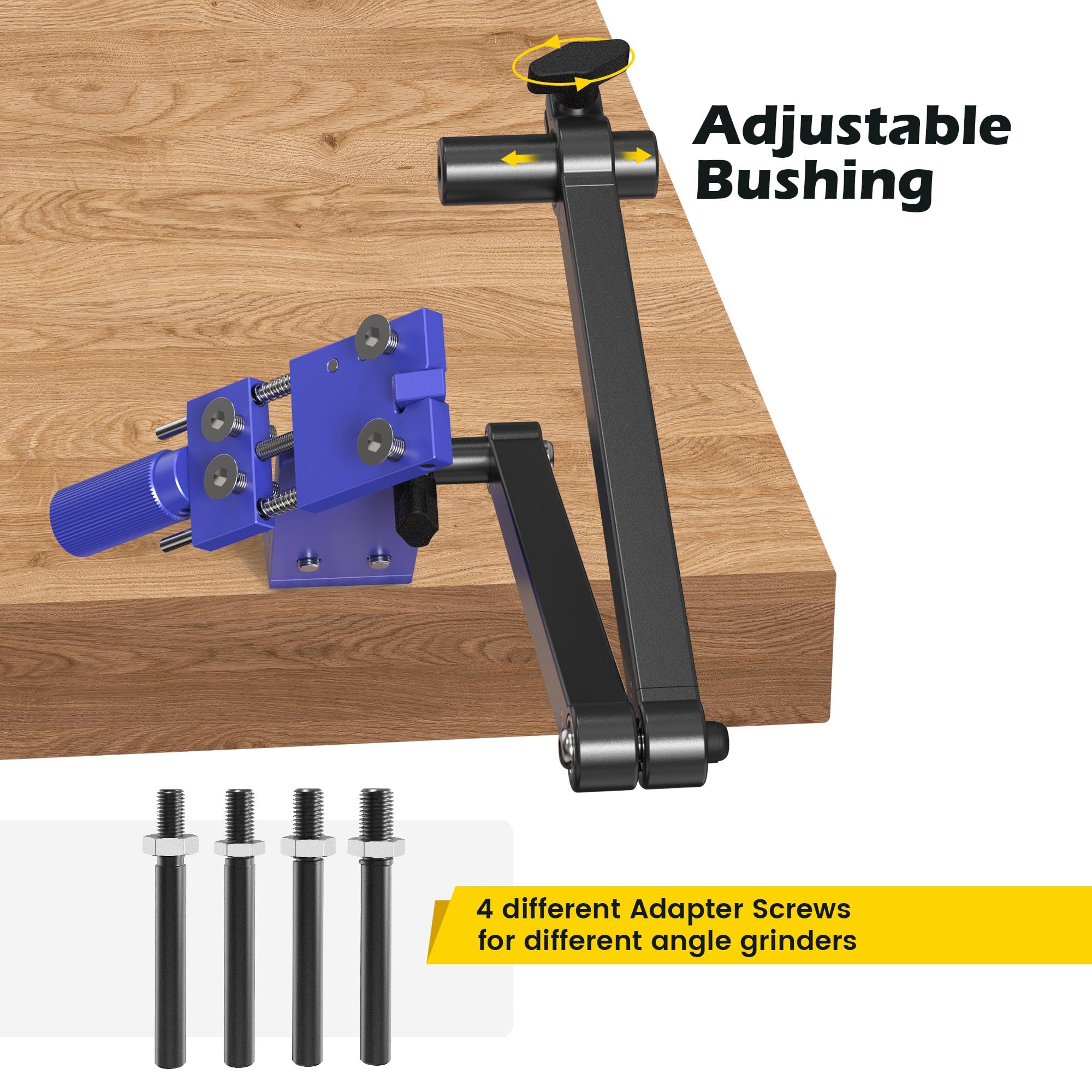 SporGain angle-grinder adapter demonstrates universal compatibility.