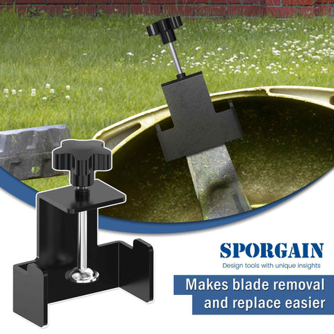 SporGain non-deforming blade tool keeps blades secure during removal.