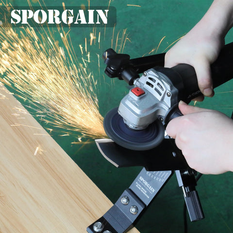 SporGain sharpener with 15-45 degree adjustment for versatile sharpening.