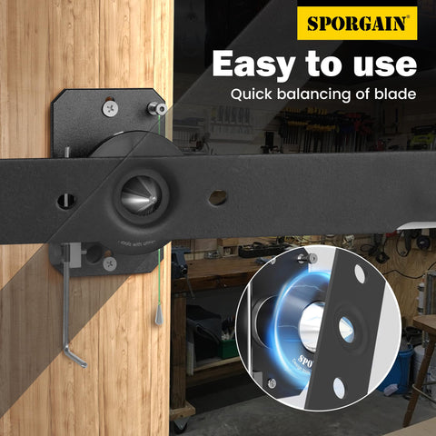 SporGain magnetic balancer ensures blade balance for smoother operation.