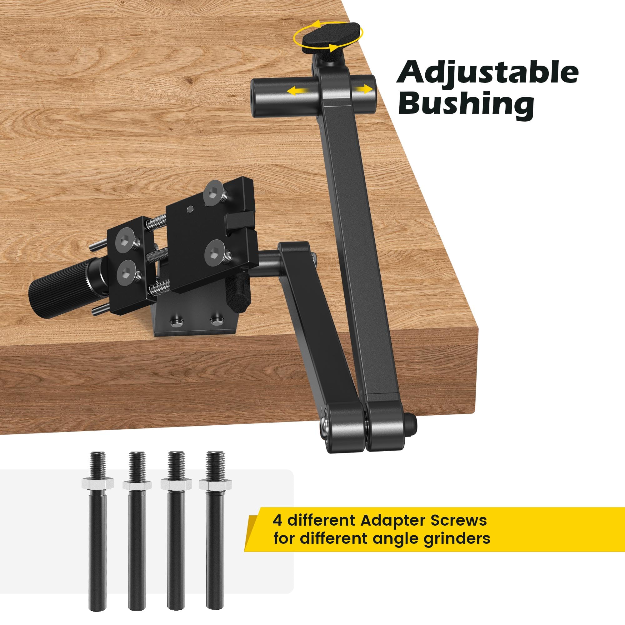SporGain includes four adapter screws for secure angle grinder attachment