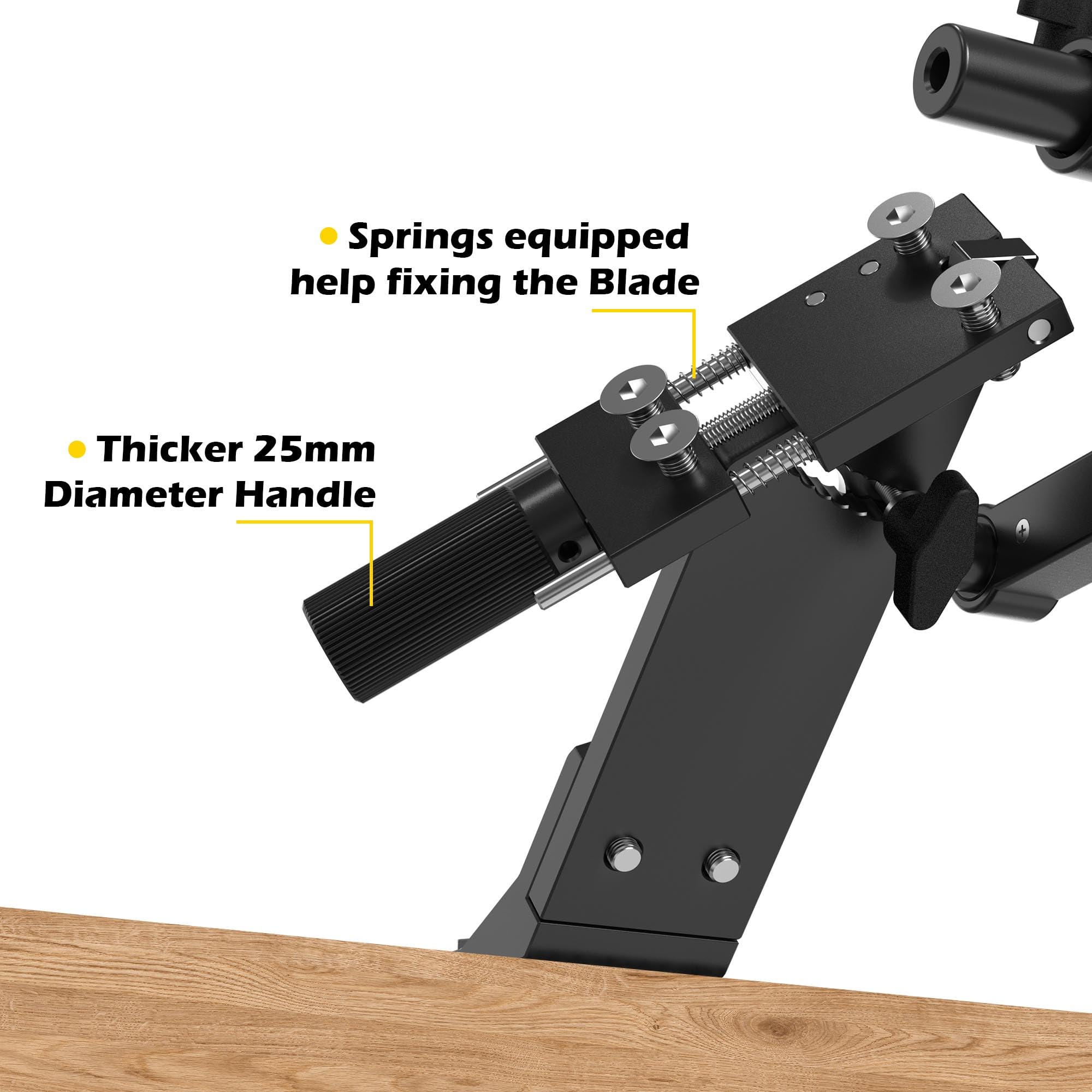 SporGain secure clamping holds blades steady for consistent results