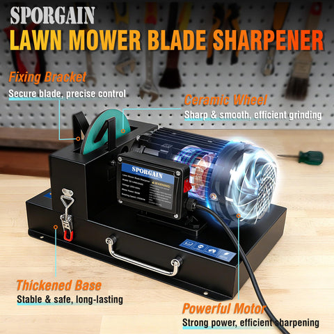SporGain sturdy steel base provides stable sharpening with minimal vibration.