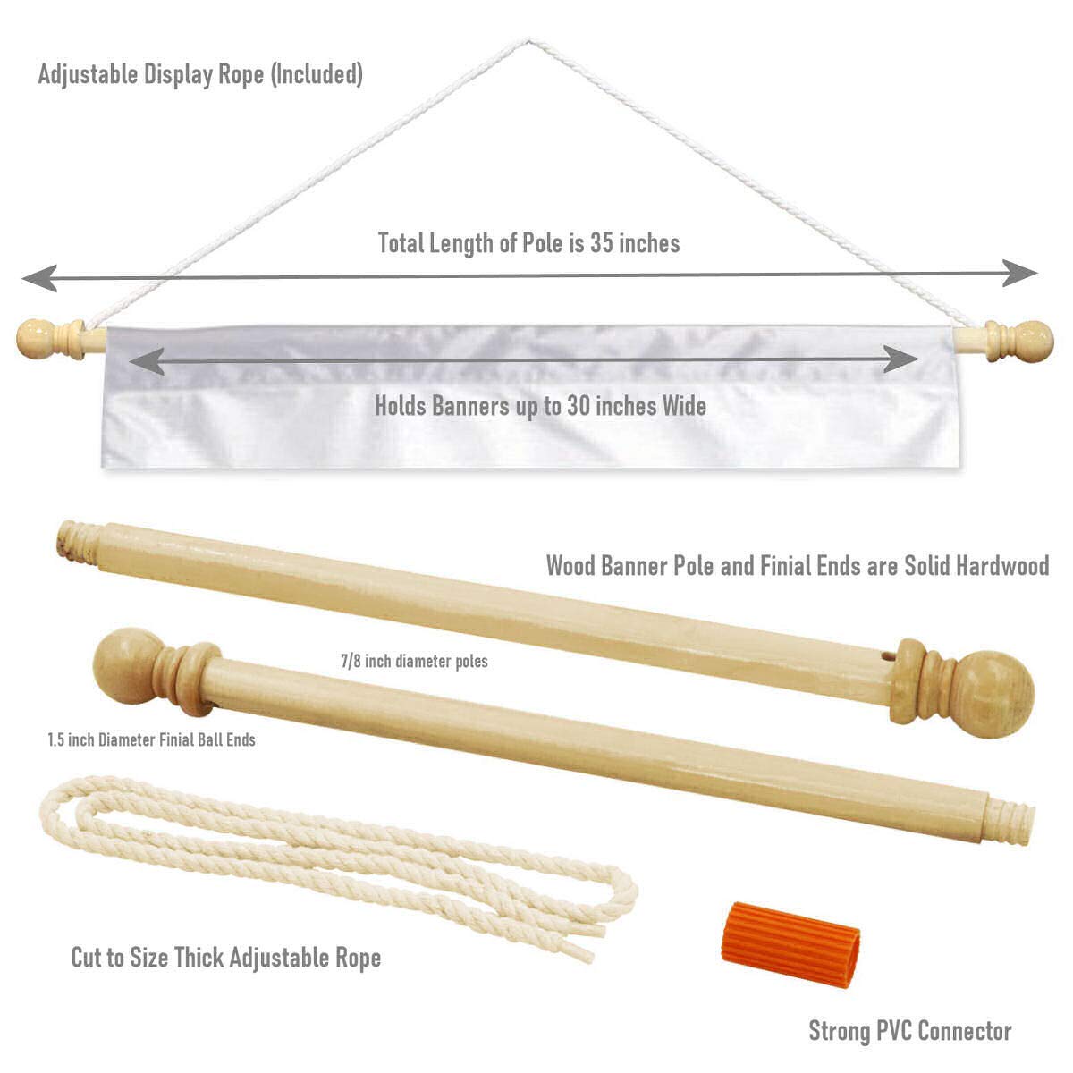 Sports Flags Pennants indoor-outdoor banner pole supports banners with reliable versatility.