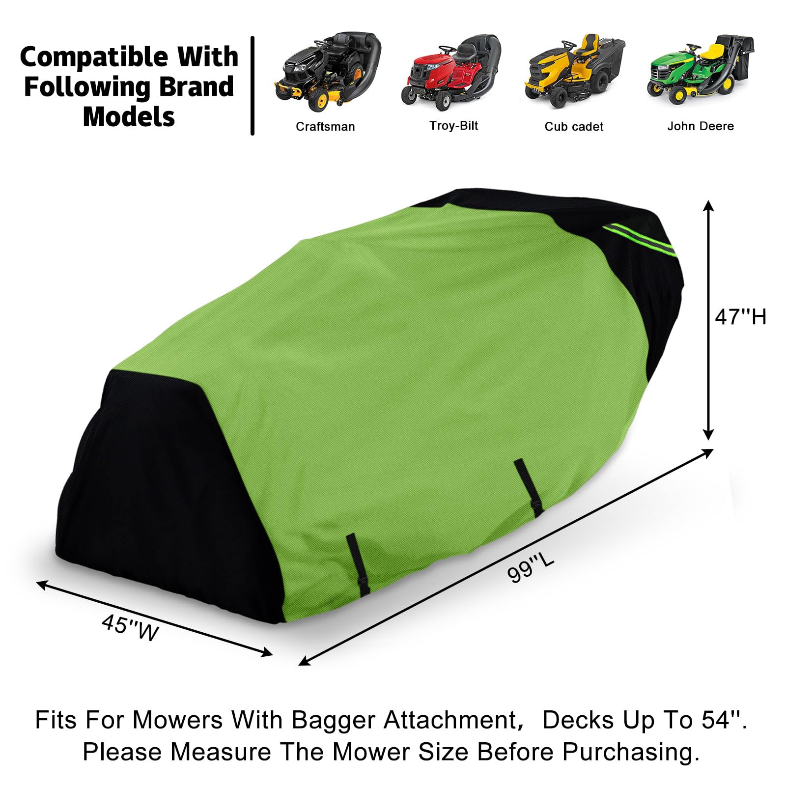 Sportuli 600D Oxford lawn mower cover shields sun and rain