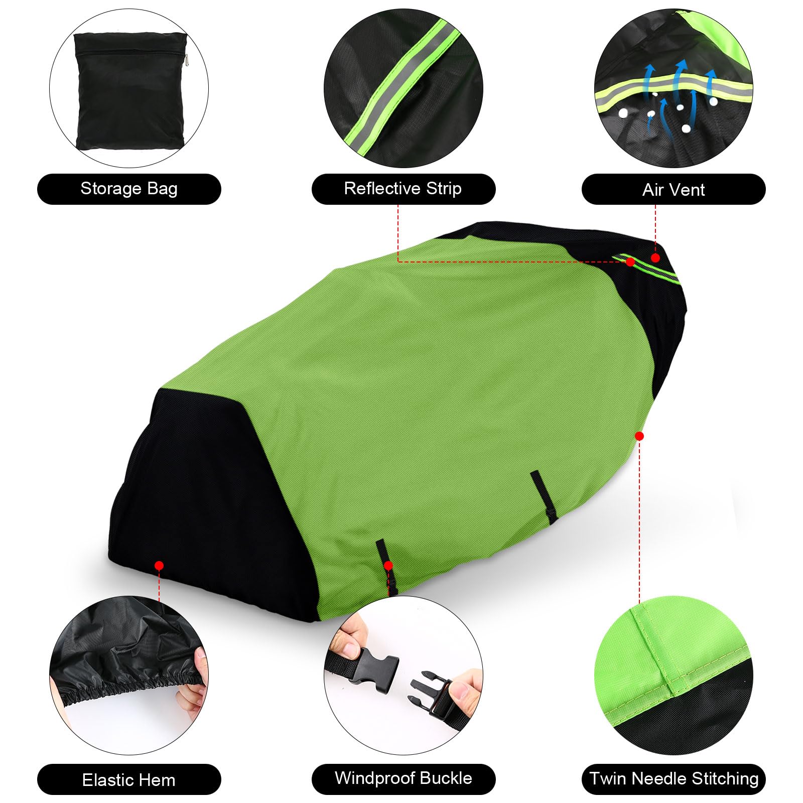 Sportuli riding mower cover with bagger attachment for bagger-equipped decks