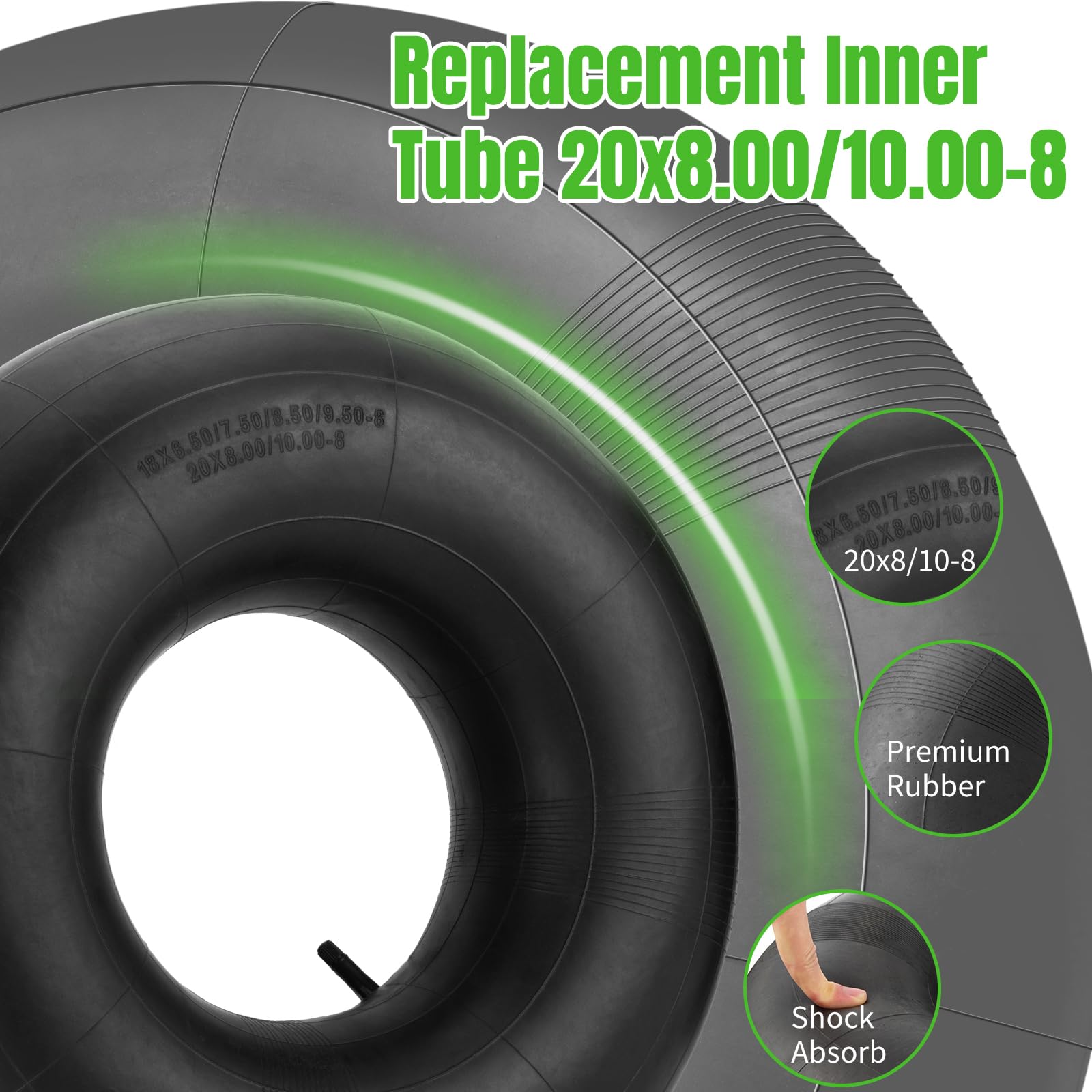 SPORTYOUTH heavy-duty rubber inner tube for durable air retention