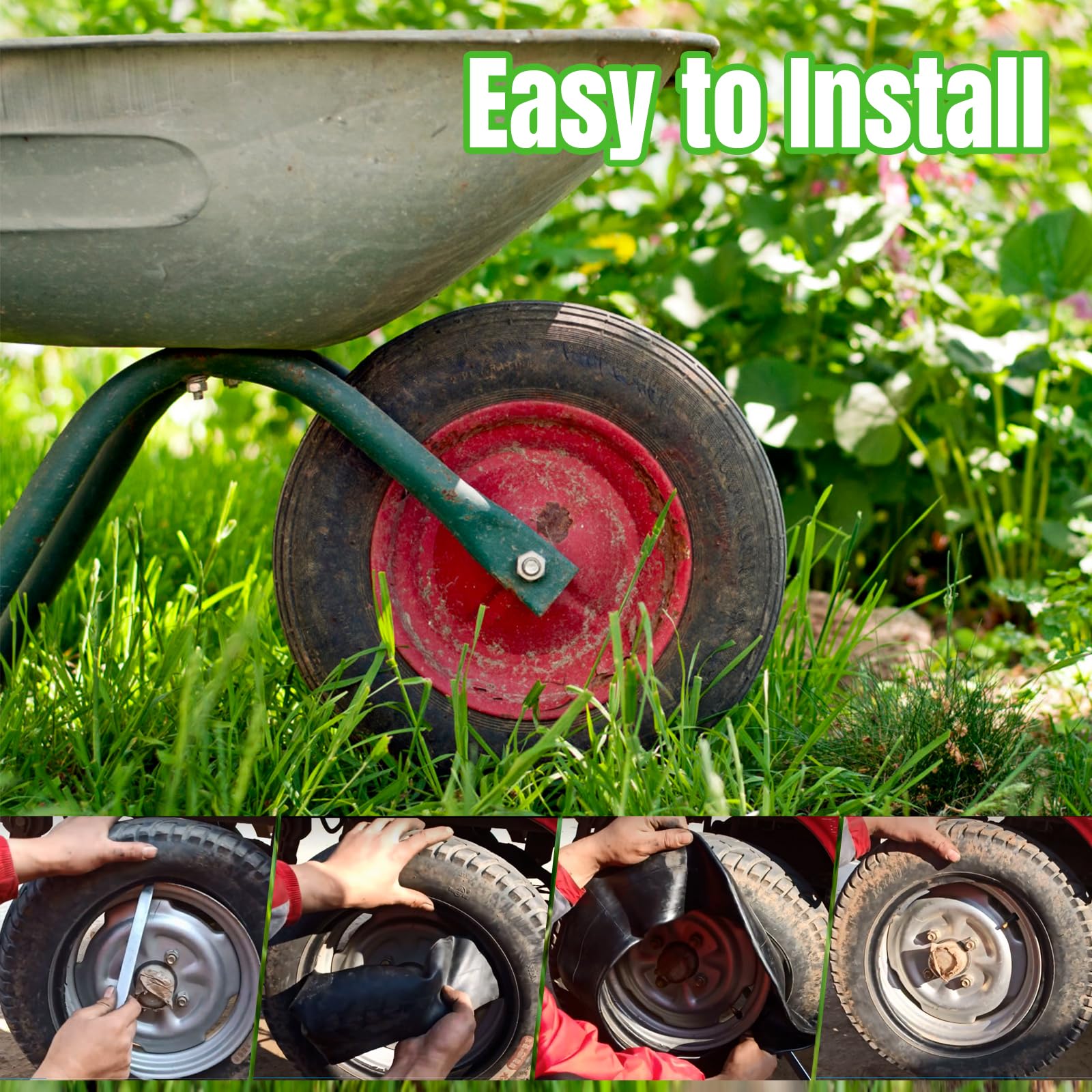 SPORTYOUTH universal compatibility for lawn mowers, wheelbarrows, and garden carts