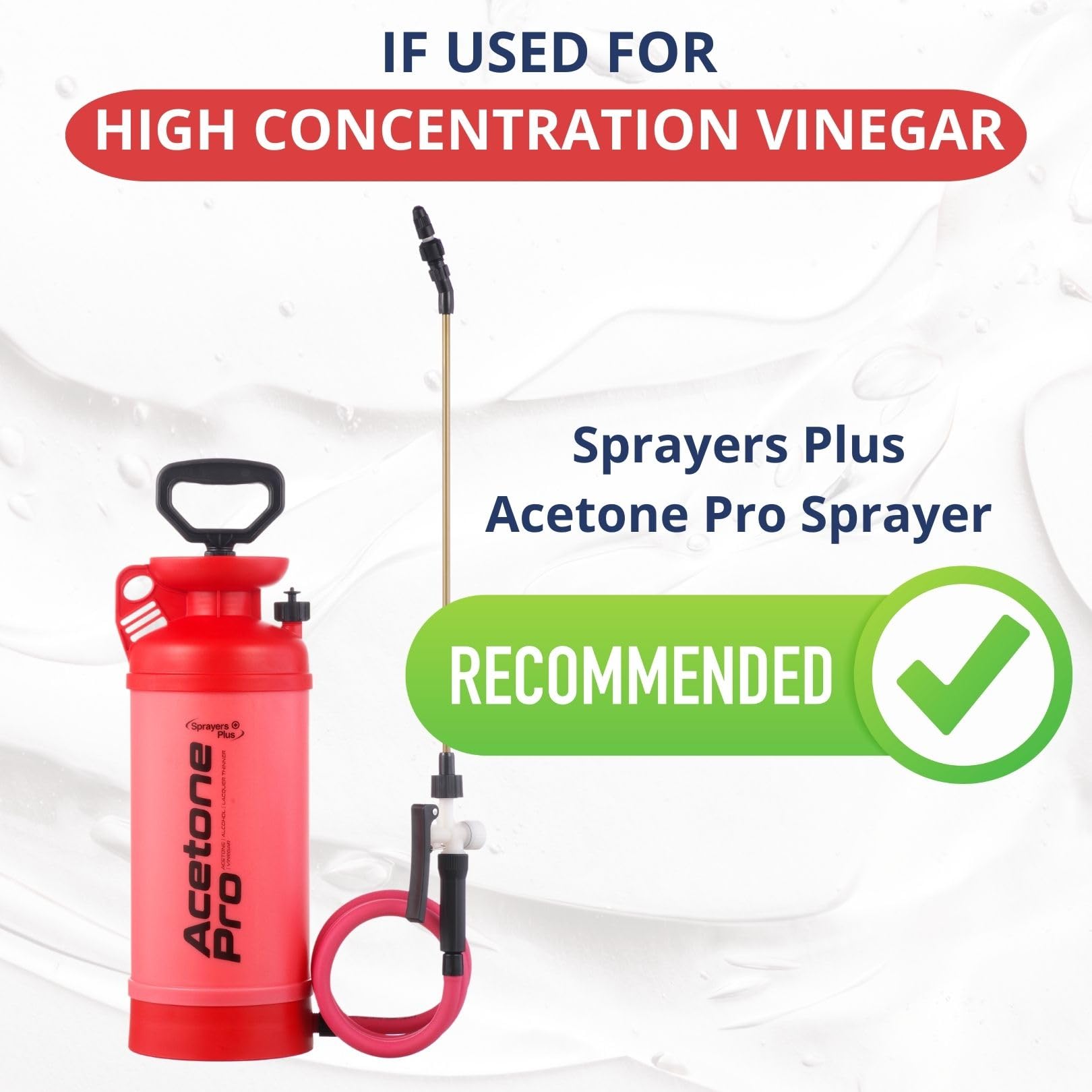 Sprayers Plus minimal-metal design reduces corrosion risk.