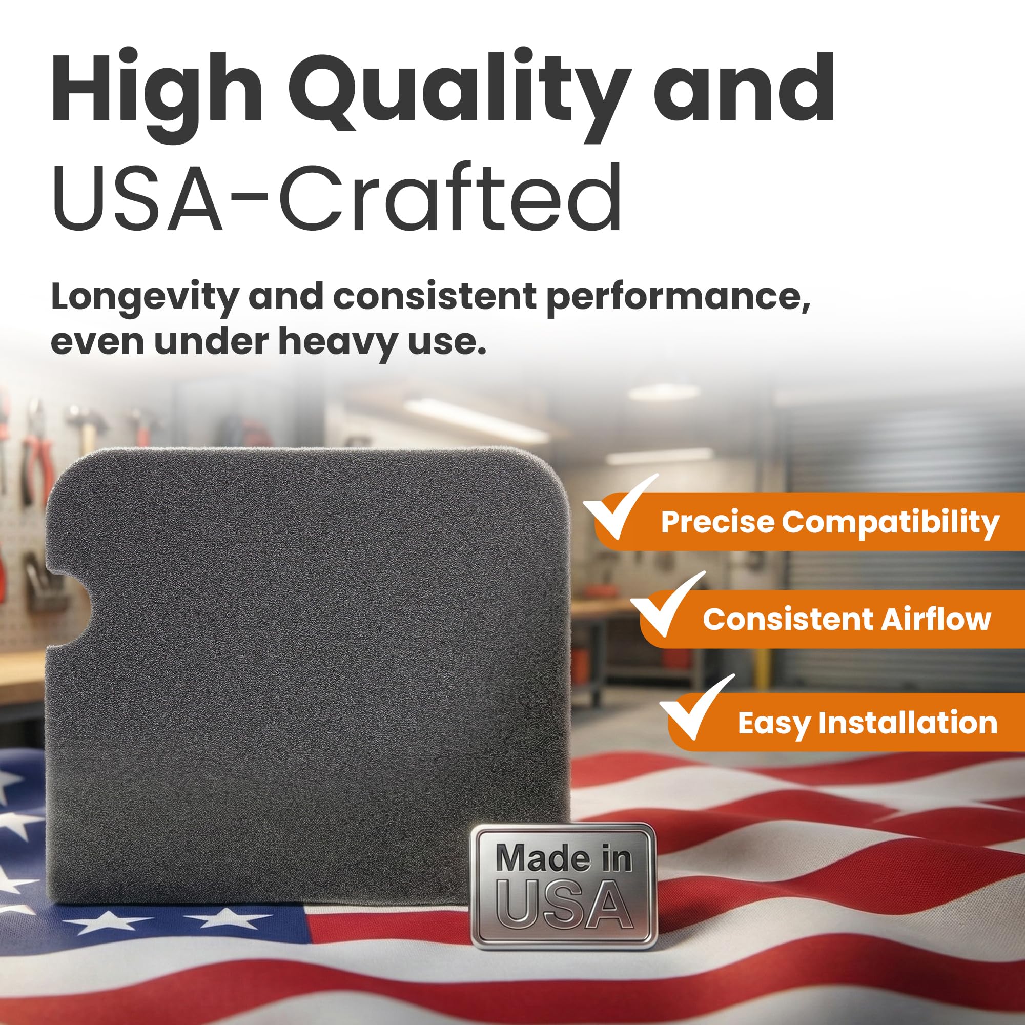 Spree air filter for Predator 6500W/5500W quick, tool-free replacement.
