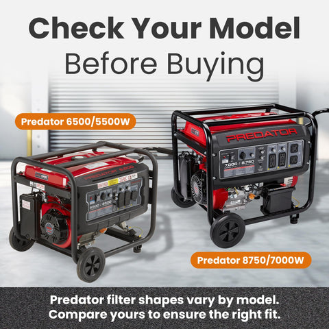 Spree air filter for Predator 7000W improves engine reliability and airflow.