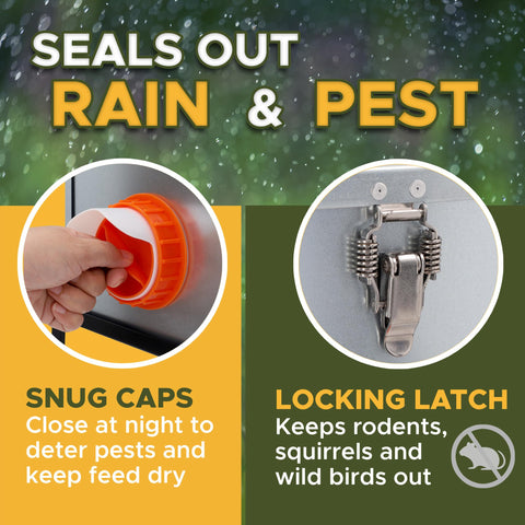 Sprigrown quick-install chicken feeder fits most coops