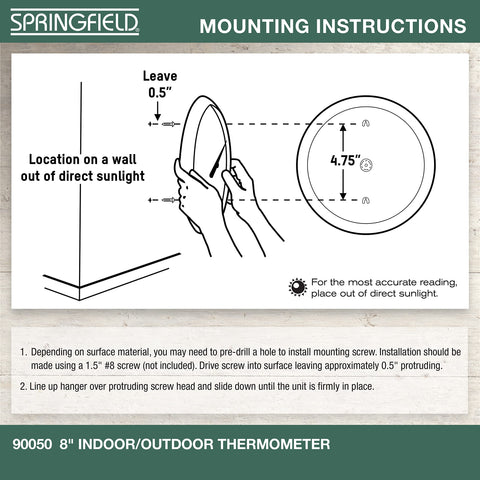 Springfield hanging-mount design makes placement easy in any space
