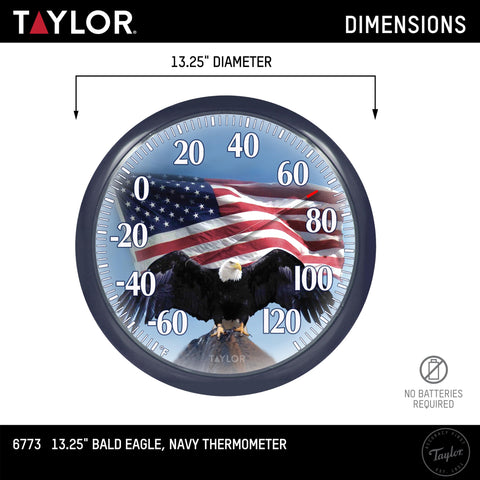 Springfield Taylor bald eagle thermometer bezel highlights durable outdoor-ready design