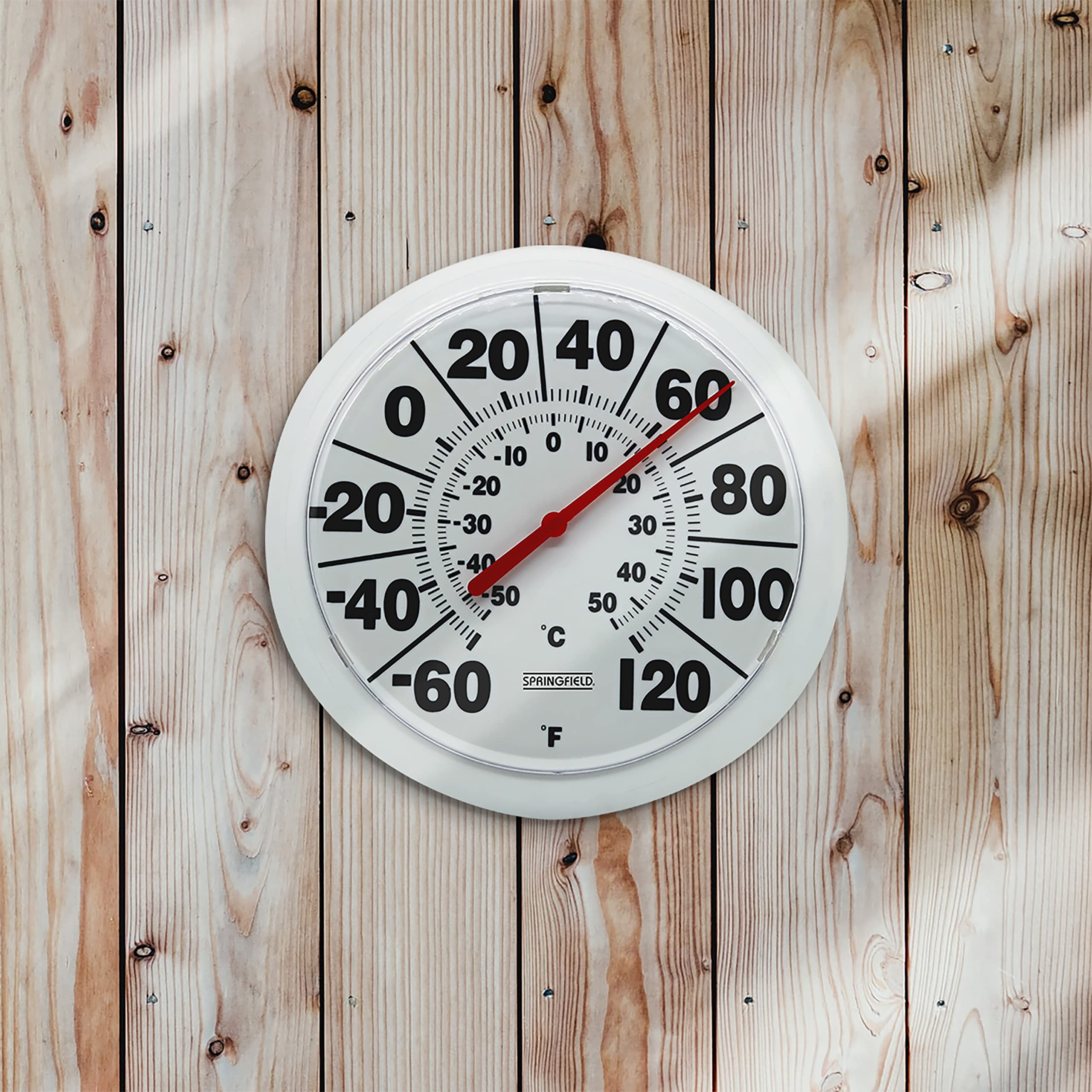 Springfield weather-resistant dial withstands seasonal changes for outdoor use