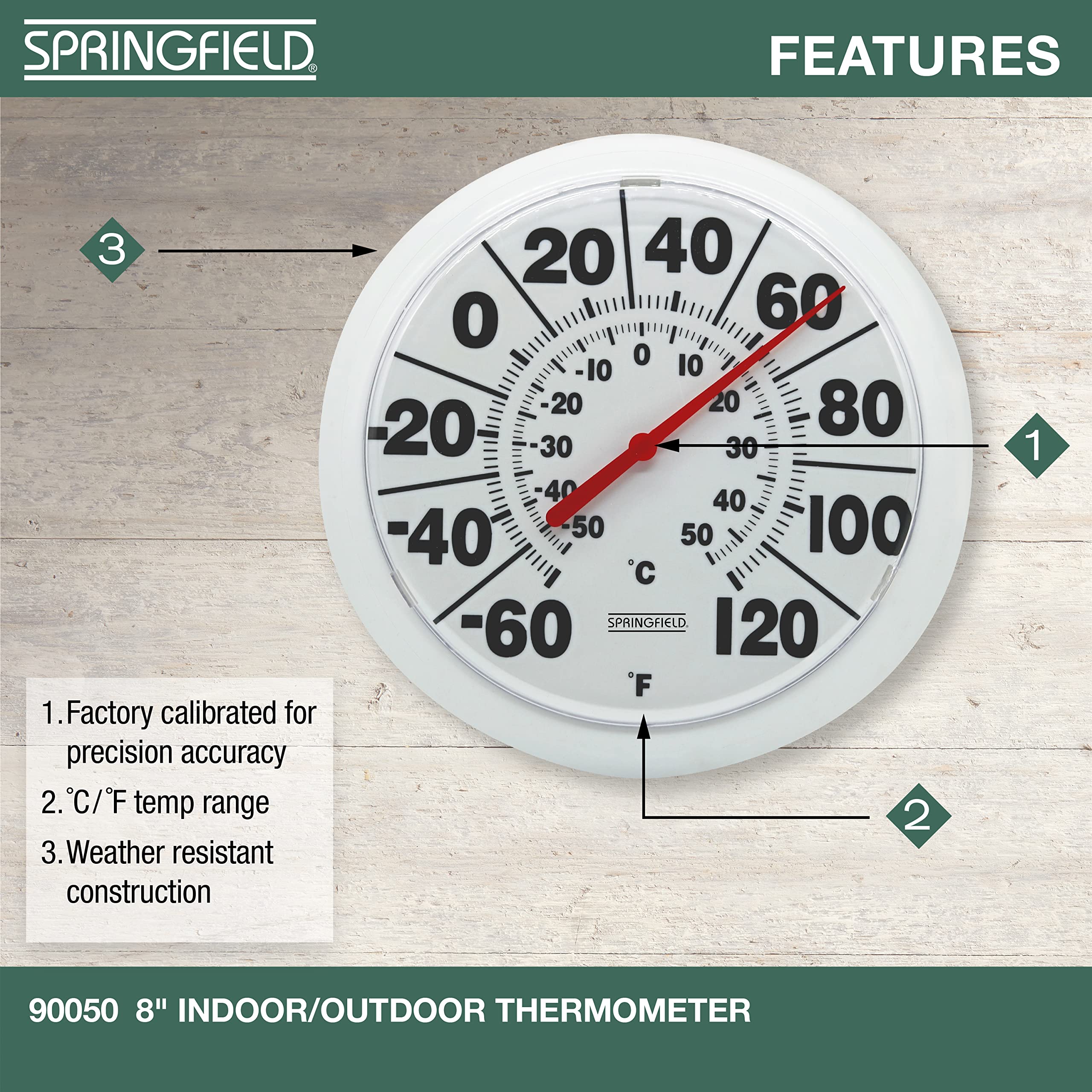 Springfield wireless thermometer enabling flexible placement for patios and kitchens