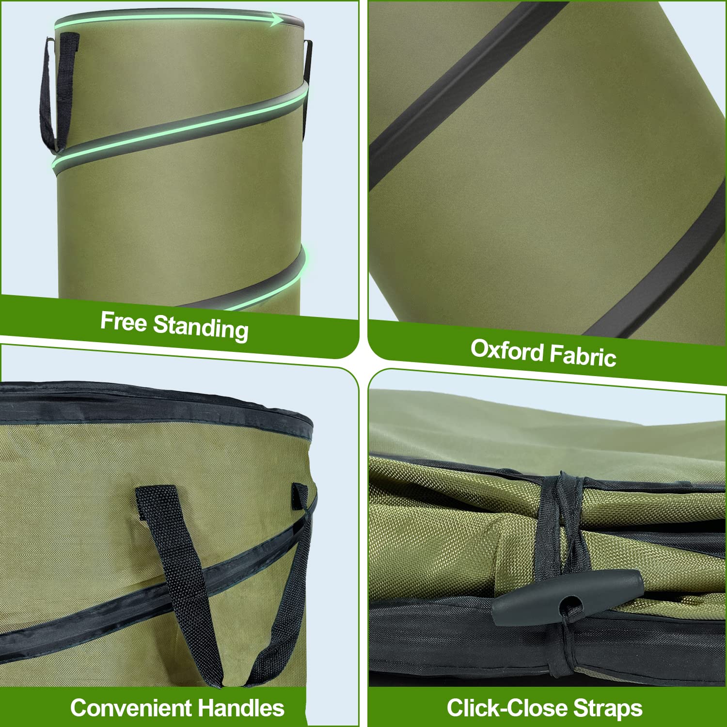 Sprinia 30-gallon bag ready for garden leaves and yard waste.