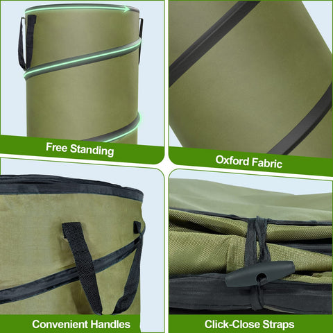 Sprinia 30-gallon bag ready for garden leaves and yard waste.