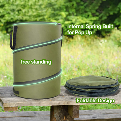 Sprinia 30-gallon trash can in a car trunk for on-the-go use.