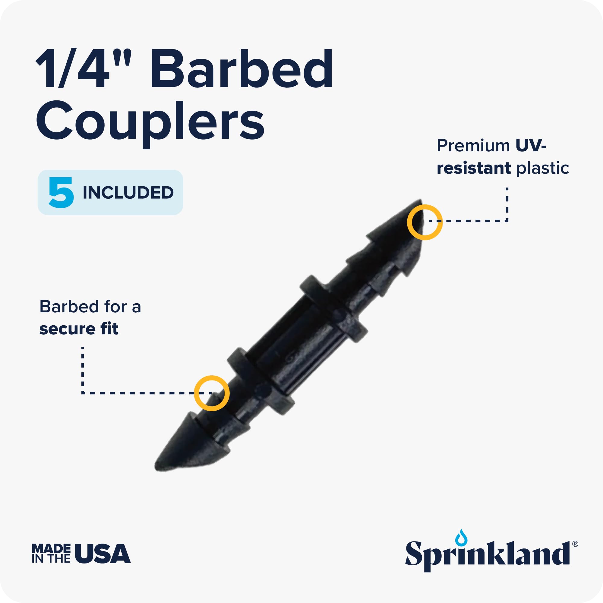 Sprinkland water flow consistent emitters ensure even moisture.
