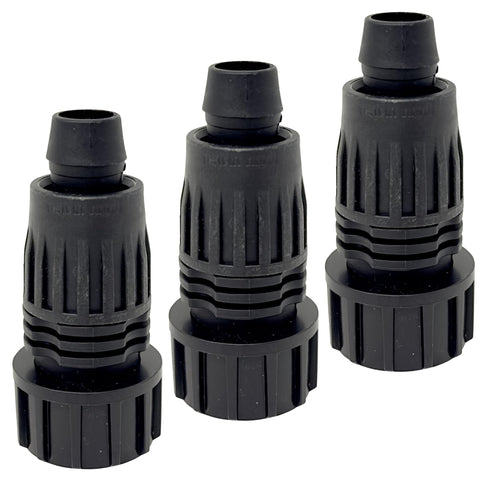 Sprinkland half-inch drip adapter connects securely to a faucet for reliable irrigation