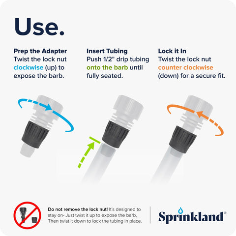 Sprinkland made-in-USA drip adapter highlights domestic production quality