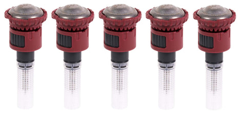 Sprinkler R-VAN24-360 nozzle close-up showing rotating streams for even watering.