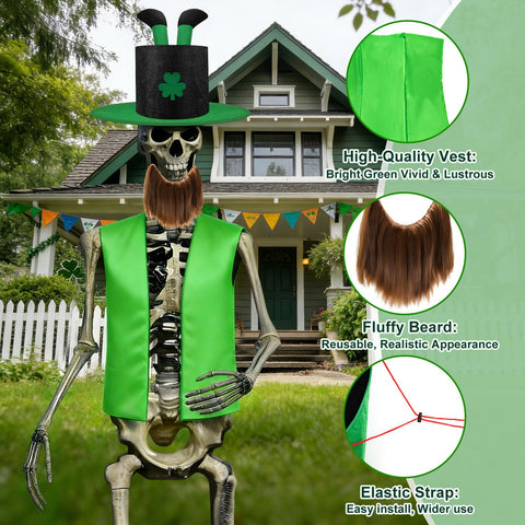 SprintGy 12ft skeleton beard with fluffy texture for a lifelike look