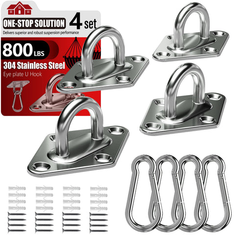 Sprookber pad eye snap hook close-up, corrosion-resistant stainless steel