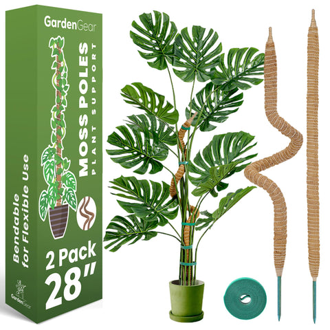 Sproot 28-inch moss pole bendable supports indoor Monstera climbers.