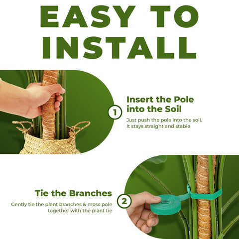 Sproot easy-install moss pole simplifies staking for tall houseplants.