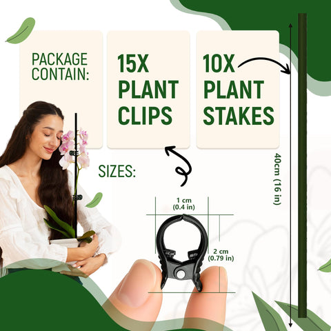 Sproot 15 clips secure plant stems to stakes for stable growth.