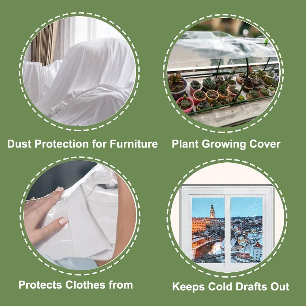 SPROS greenhouse cover protects plants from moisture and wind while ventilating.