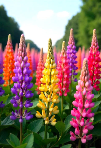 Sprouticus Maximus lupine seeds multicolor tall spikes for borders and height