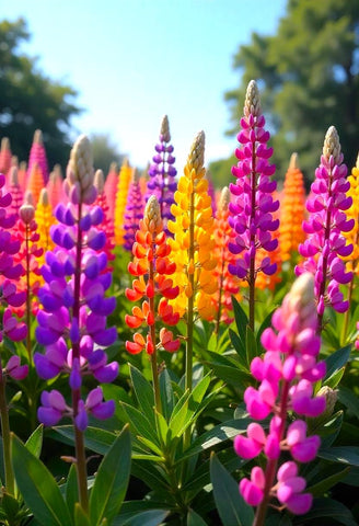 Sprouticus Maximus lupine seeds pink purple yellow white blooms attract pollinators