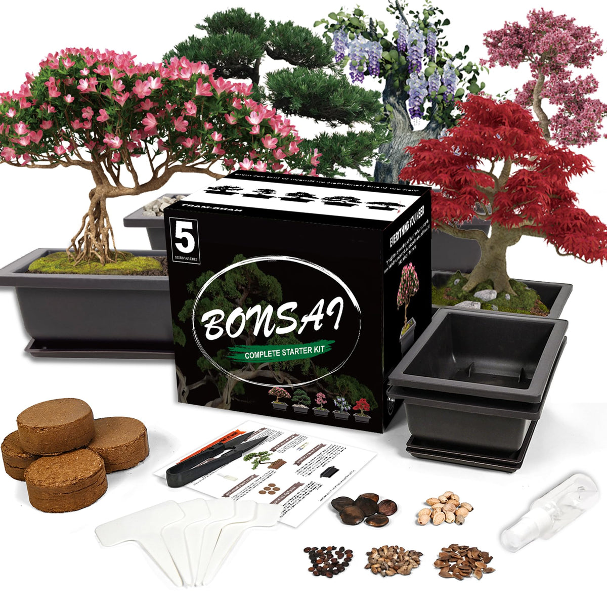 Sproutix Bonsai Starter Kit box for beginners, complete setup to start bonsai journey.