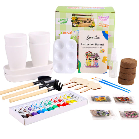 Sproutix Paint & Grow Kit: educational arts and crafts meet gardening fun.