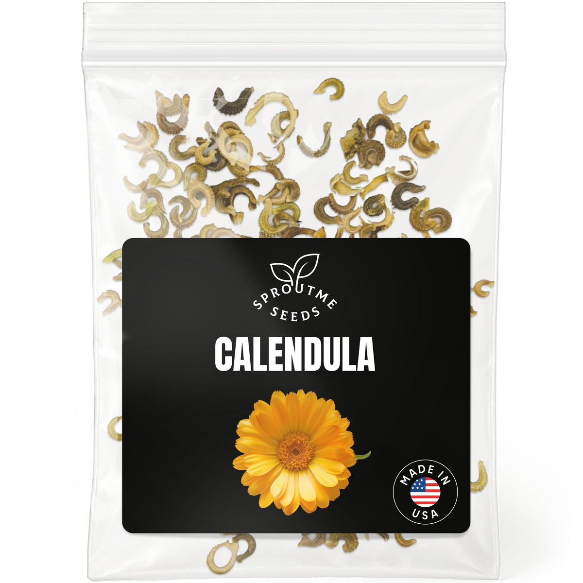 SPROUTME SEEDS Pacific Beauty calendula bloom adds vibrant color and easy growth to any garden.