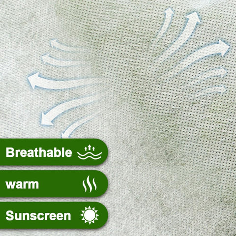 Sprthrd frost blanket protecting plantings without heavy setup hoops