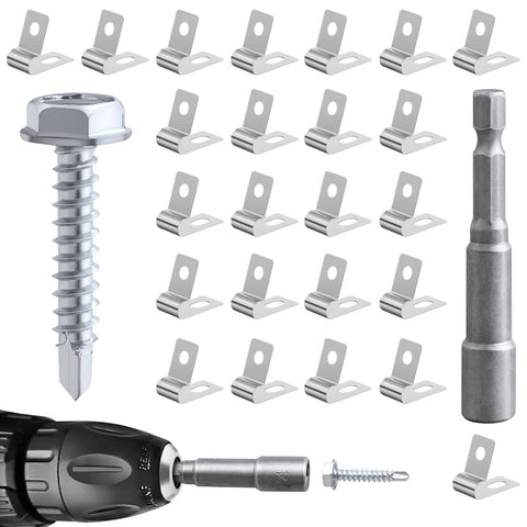 Sptchapn fence-wire clamps in steel for durable fencing and rust resistance.