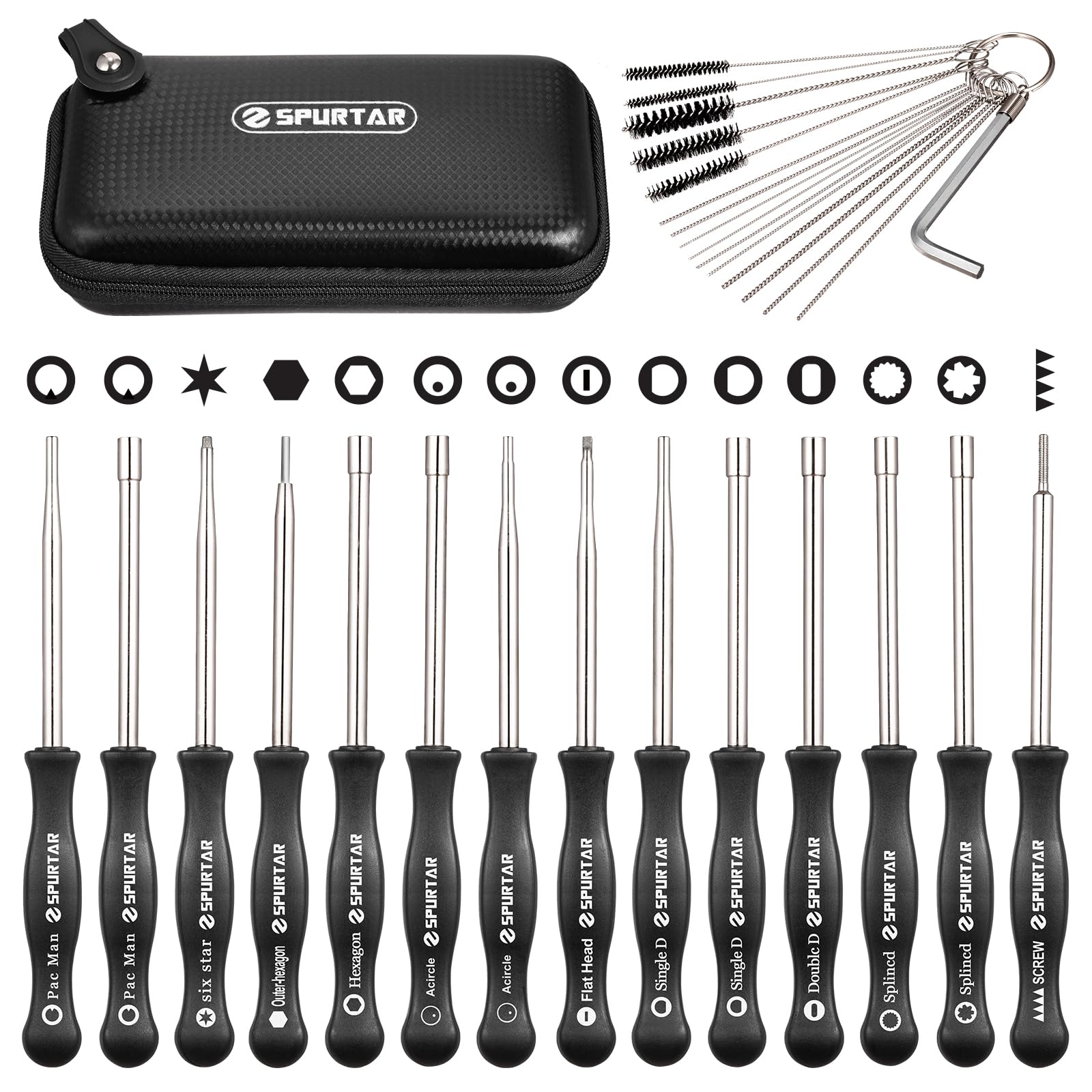 Spurtar 14-piece carburetor tool set for precise adjustments