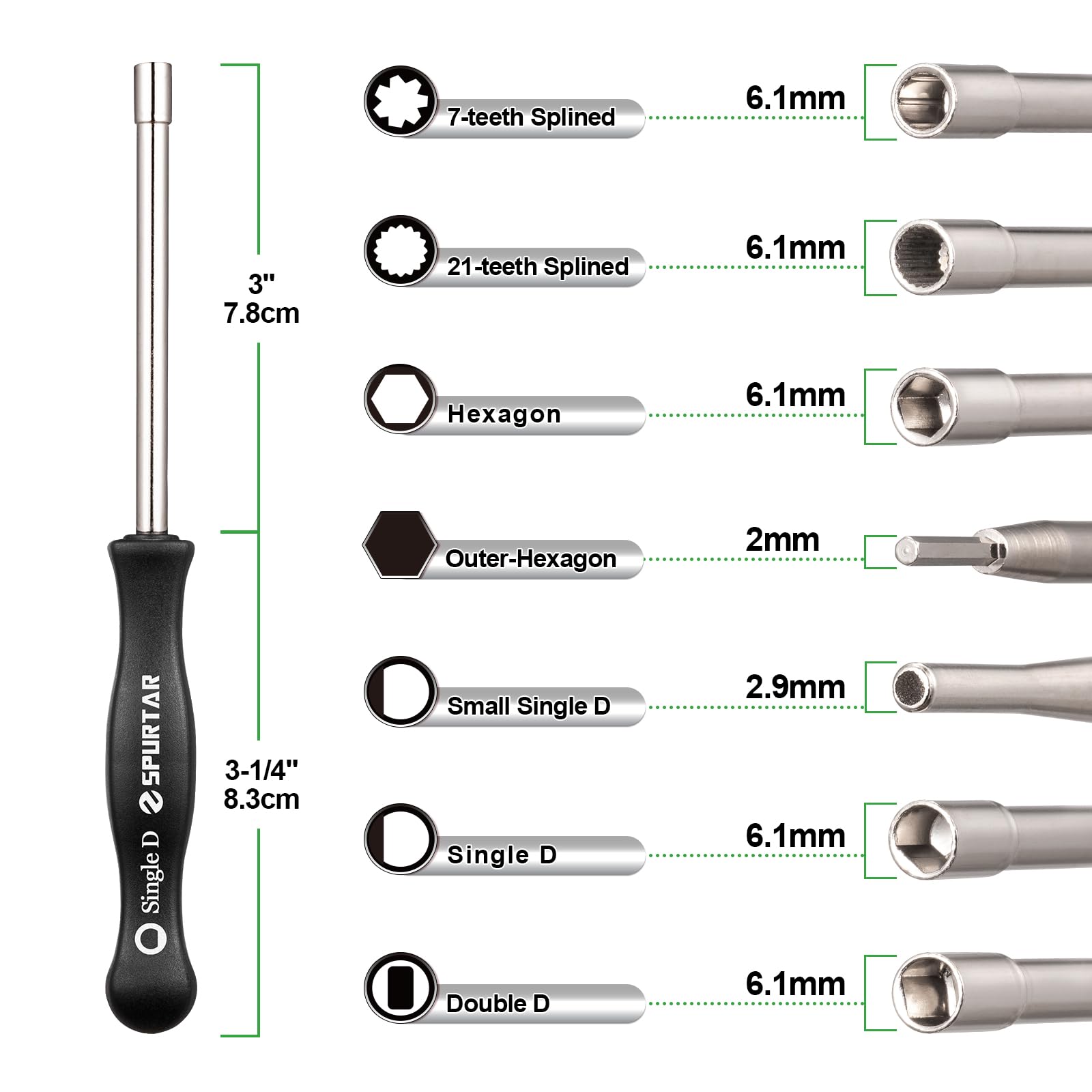 Spurtar 45-carbon-steel chrome finish tools for durability