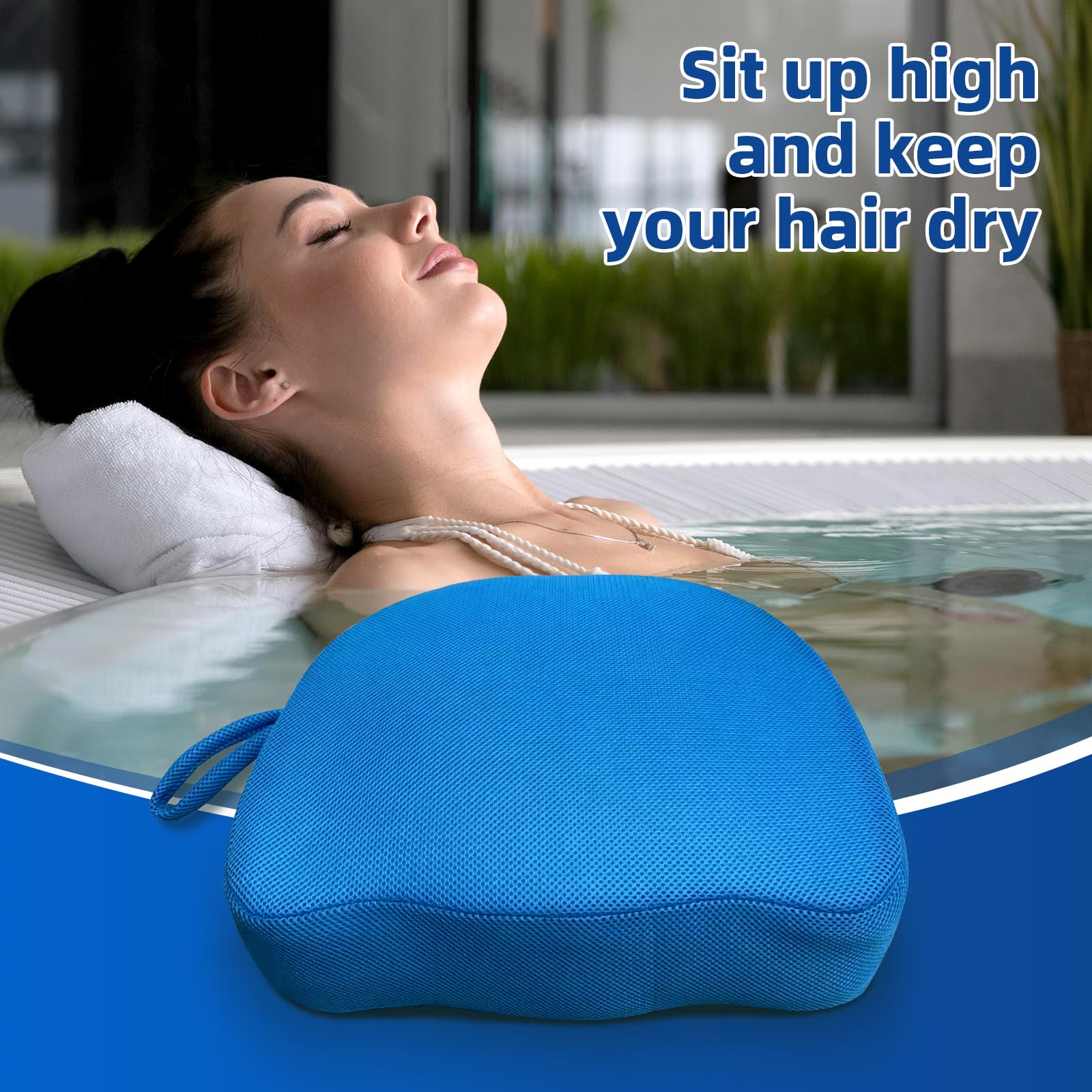 SPVIKISGO booster seat blue top surface with breathable 3D mesh.