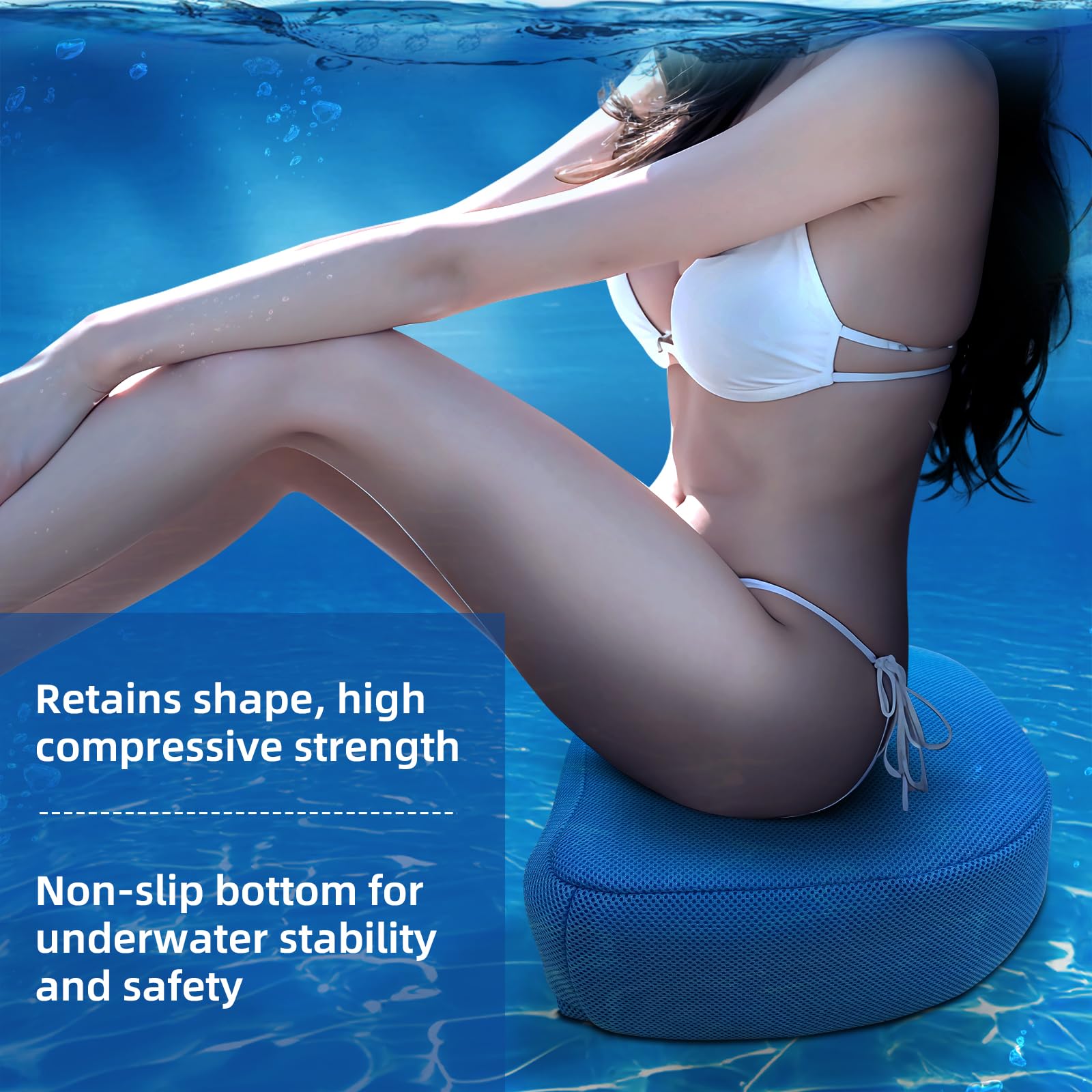 SPVIKISGO booster seat blue bottom anti-slip dots ensure safety.