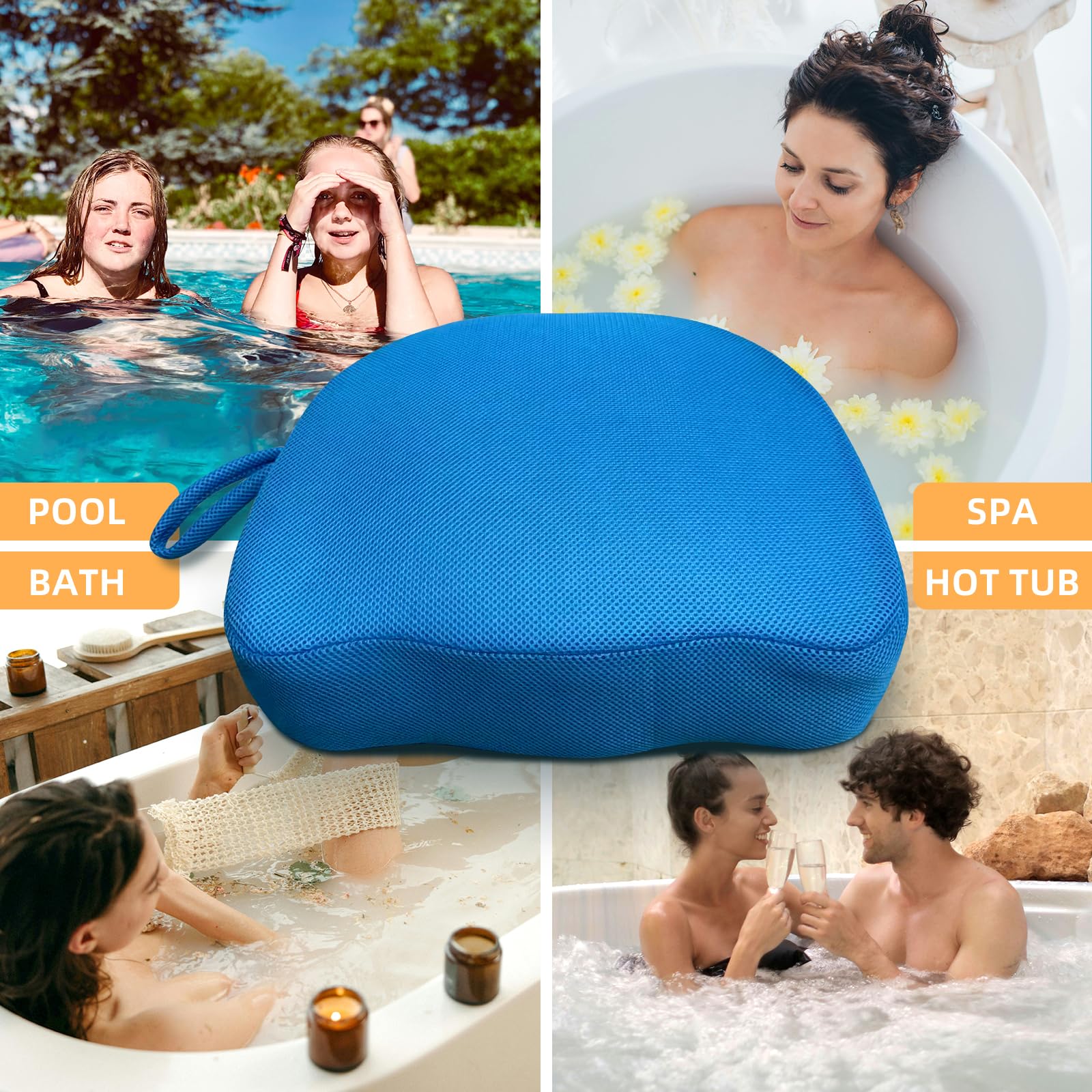 SPVIKISGO hot tub booster seat blue dimensions 15 by 12 inches.