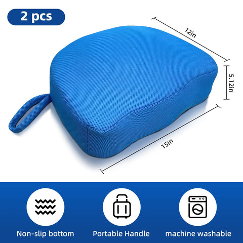 SPVIKISGO booster seat blue side view highlights the weighted core.