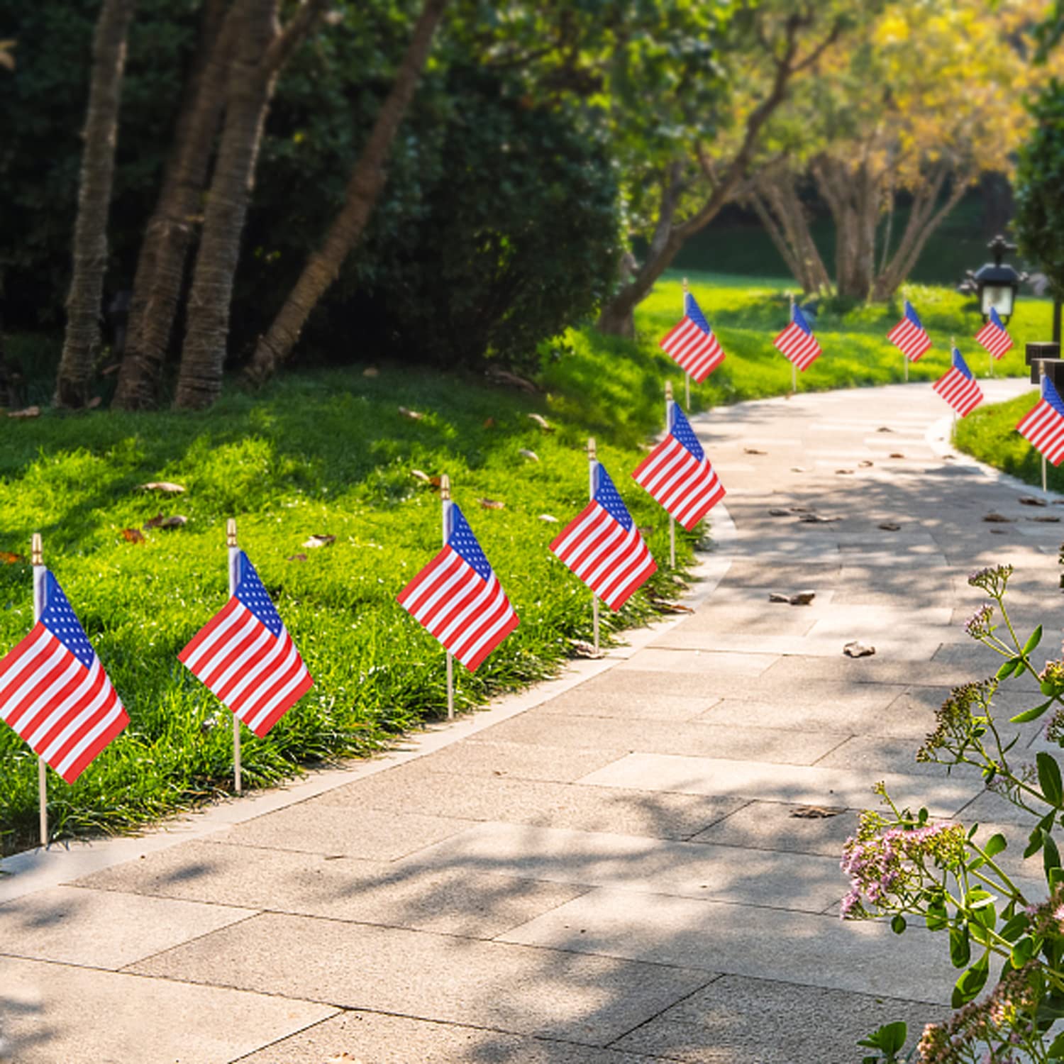spxkd 4x6 inch flag set for Independence Day decorations indoors or outdoors