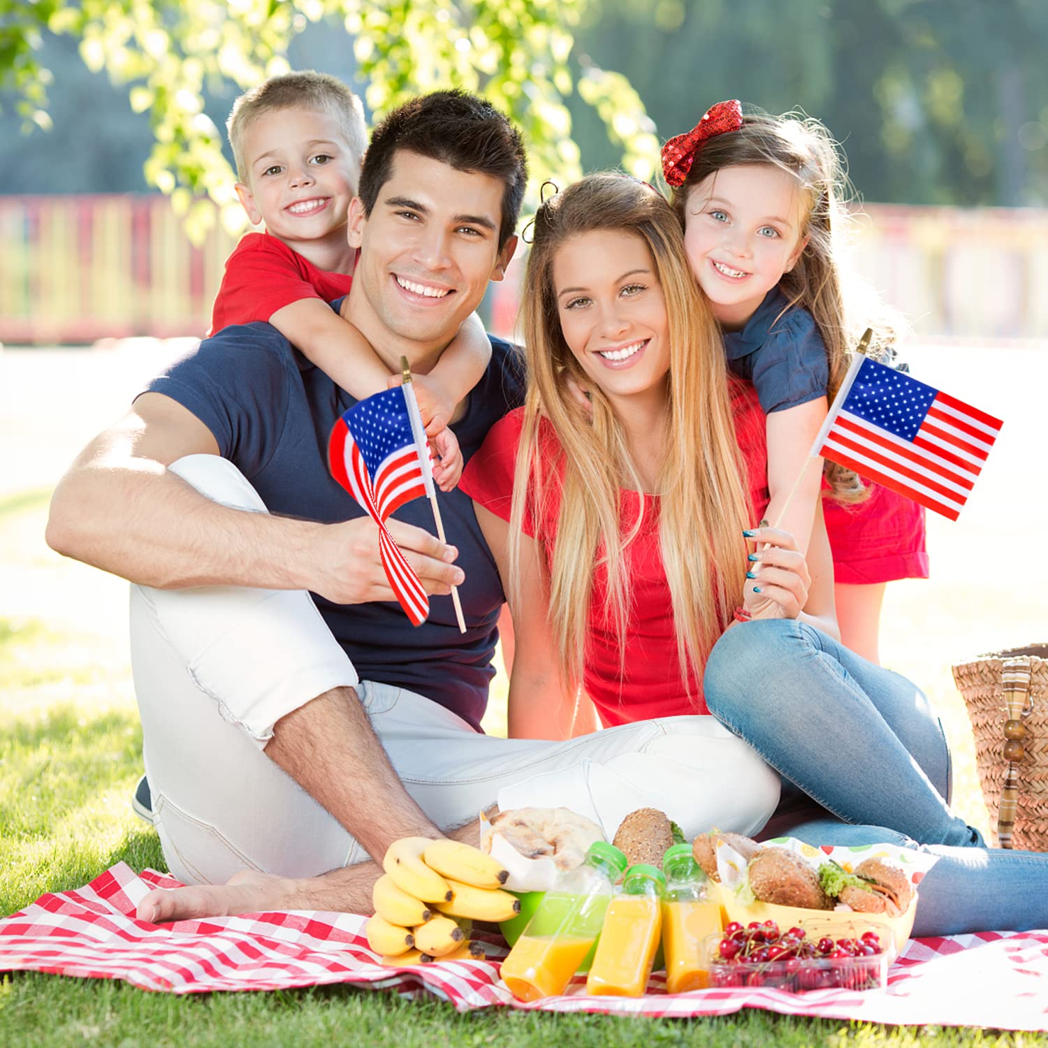 spxkd kid-safe spear-top flags for safe classroom or parade use